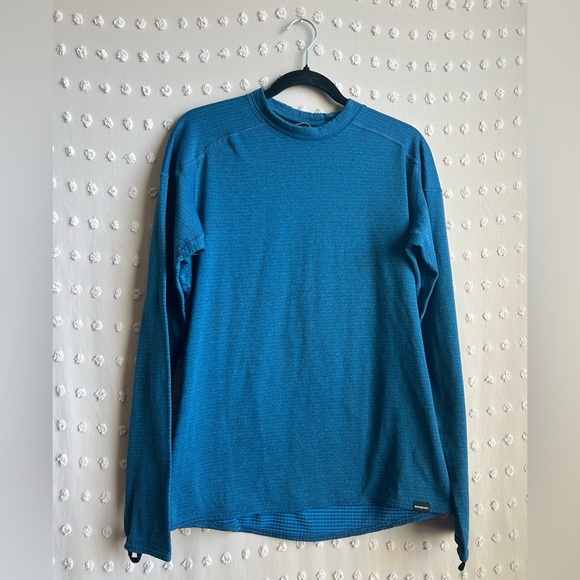Patagonia Men’s Capilene 4 Expedition Weight Long Sleeve Crew Sz L Blue - Picture 1 of 3